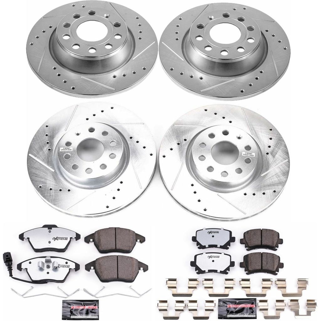 PowerStop K5798-26 - Z26 Drilled and Slotted Brake Rotors and Pads Kit