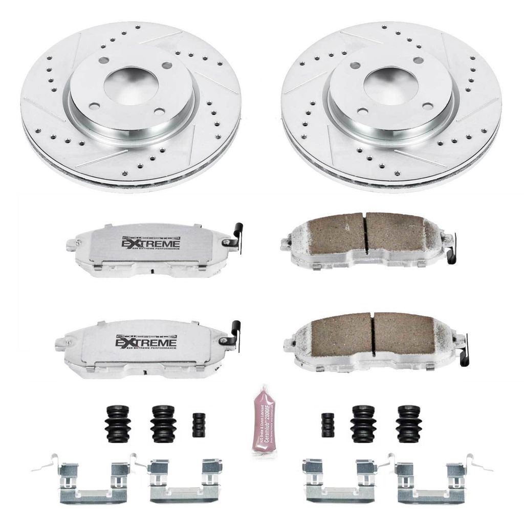 PowerStop K5817-26 - Z26 Drilled and Slotted Brake Rotors and Pads Kit