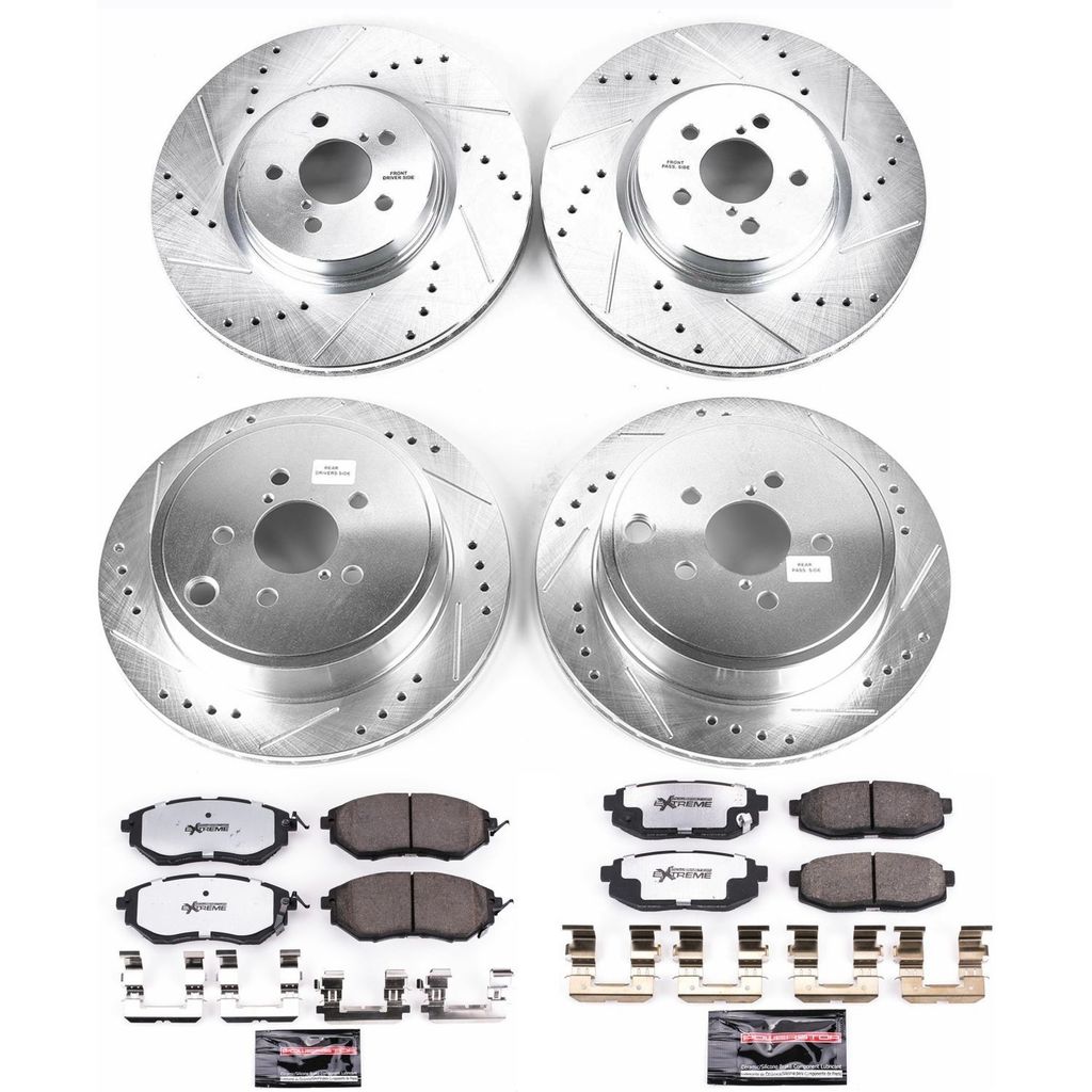 PowerStop K5830-26 - Z26 Drilled and Slotted Brake Rotors and Pads Kit