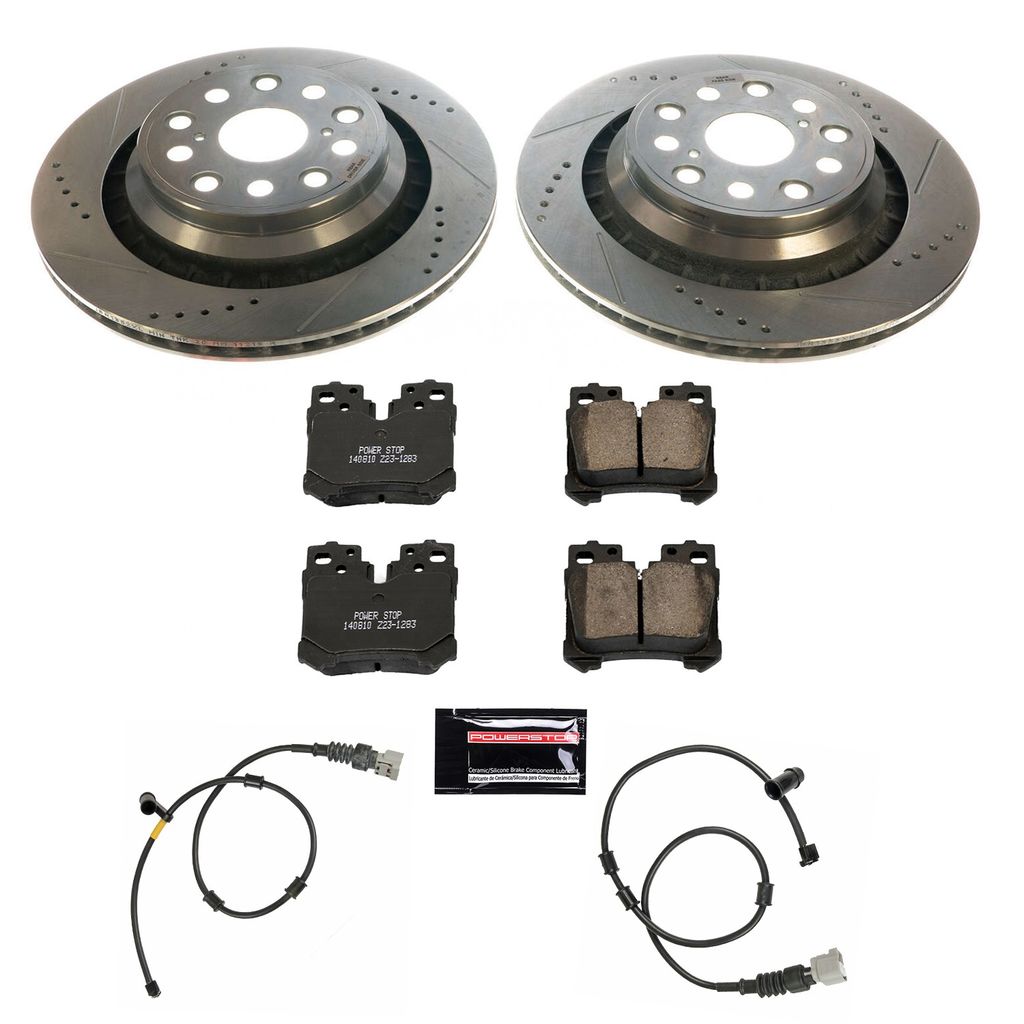 PowerStop K5841 - Z23 Drilled and Slotted Brake Rotors and Pads Kit