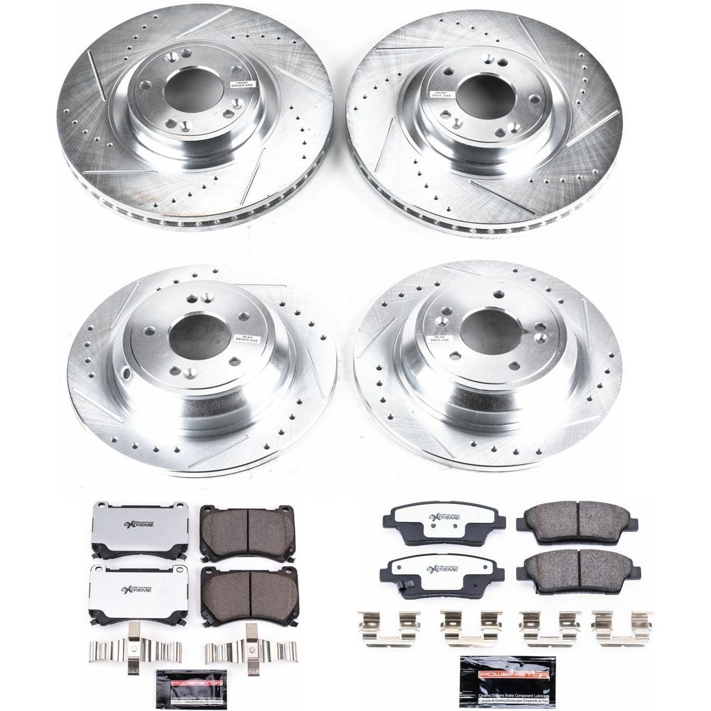 PowerStop K5845-26 - Z26 Drilled and Slotted Brake Rotors and Pads Kit