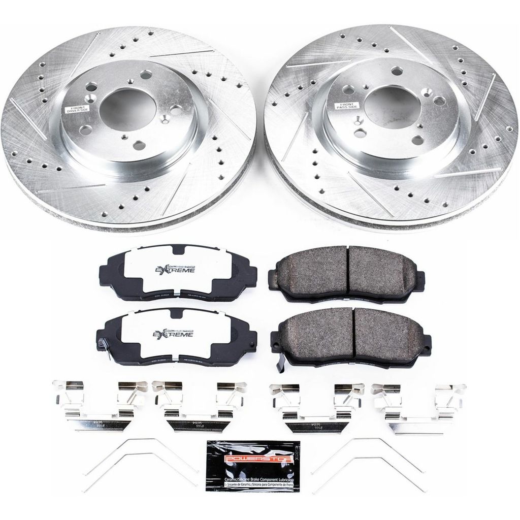 PowerStop K5857-26 - Z26 Drilled and Slotted Brake Rotors and Pads Kit