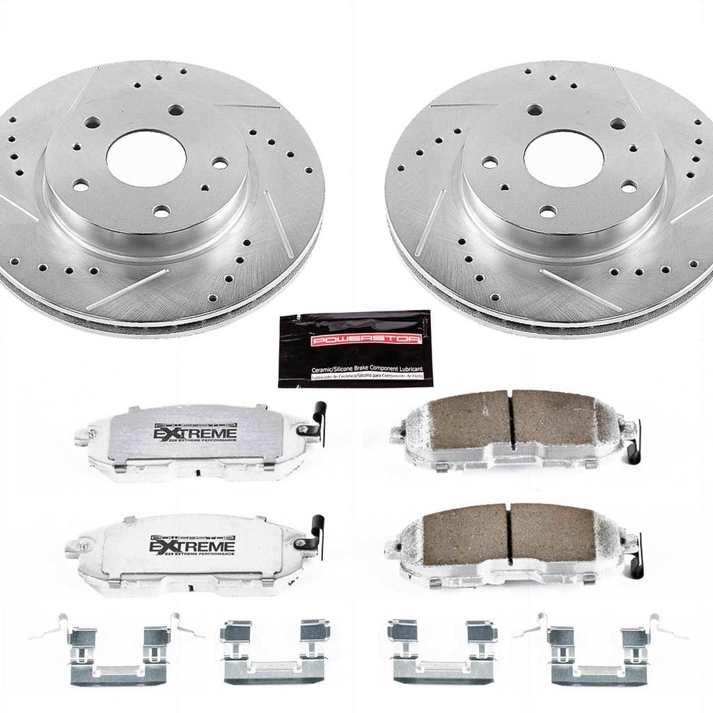 PowerStop K5887-26 - Z26 Drilled and Slotted Brake Rotors and Pads Kit