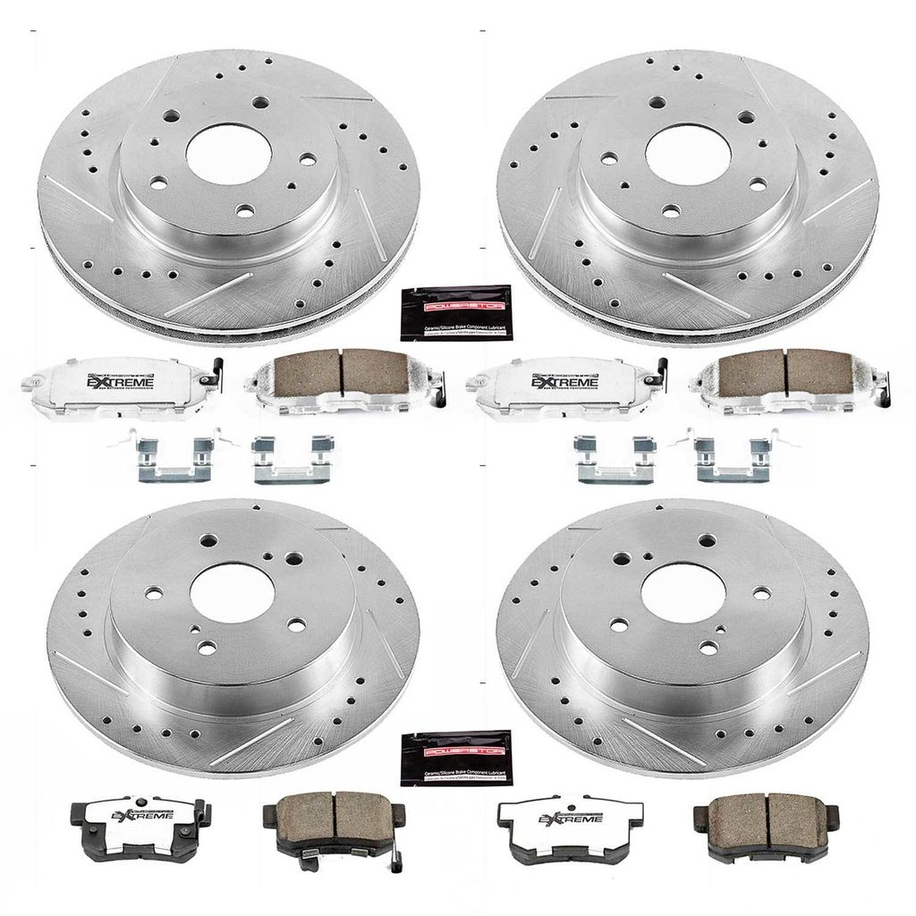 PowerStop K5888-26 - Z26 Drilled and Slotted Brake Rotors and Pads Kit