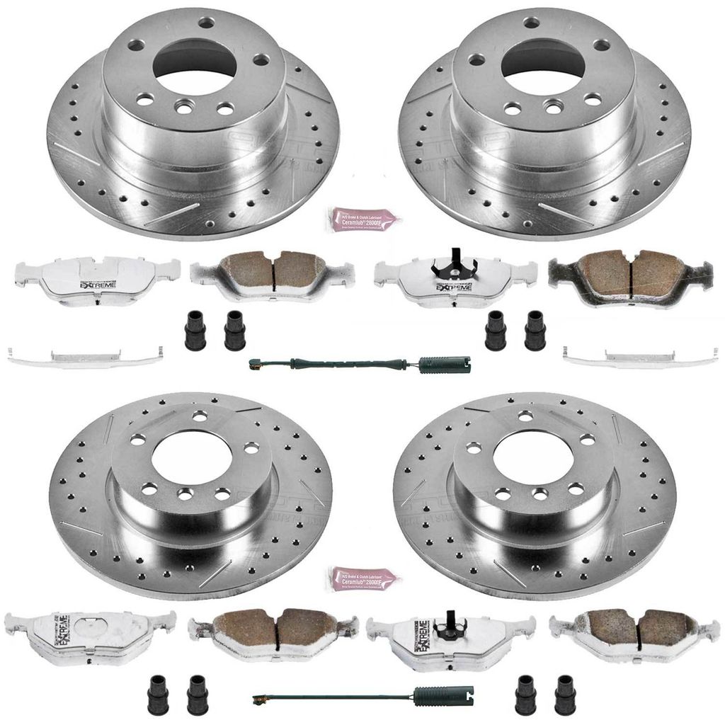PowerStop K592-26 - Z26 Drilled and Slotted Brake Rotors and Pads Kit
