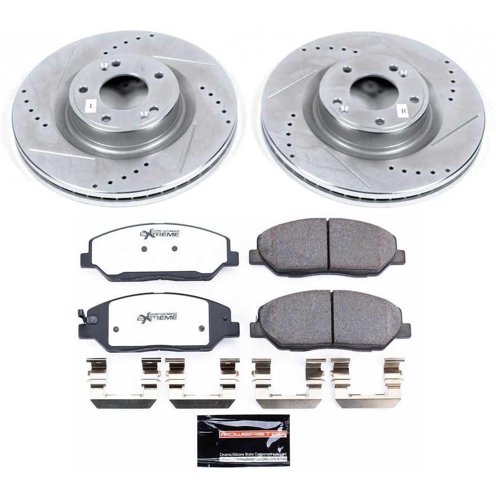 PowerStop K5921-26 - Z26 Drilled and Slotted Brake Rotors and Pads Kit