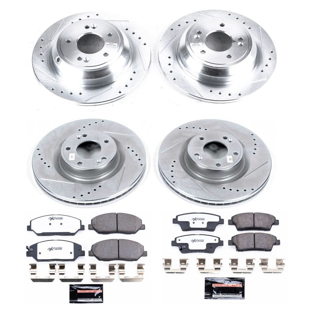 PowerStop K5923-26 - Z26 Drilled and Slotted Brake Rotors and Pads Kit