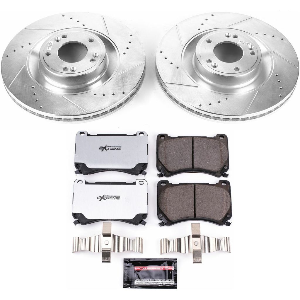 PowerStop K5928-26 - Z26 Drilled and Slotted Brake Rotors and Pads Kit