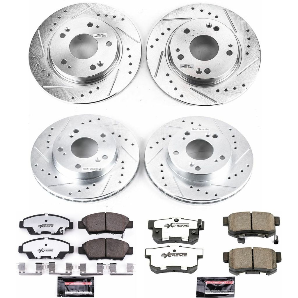 PowerStop K5936-26 - Z26 Drilled and Slotted Brake Rotors and Pads Kit