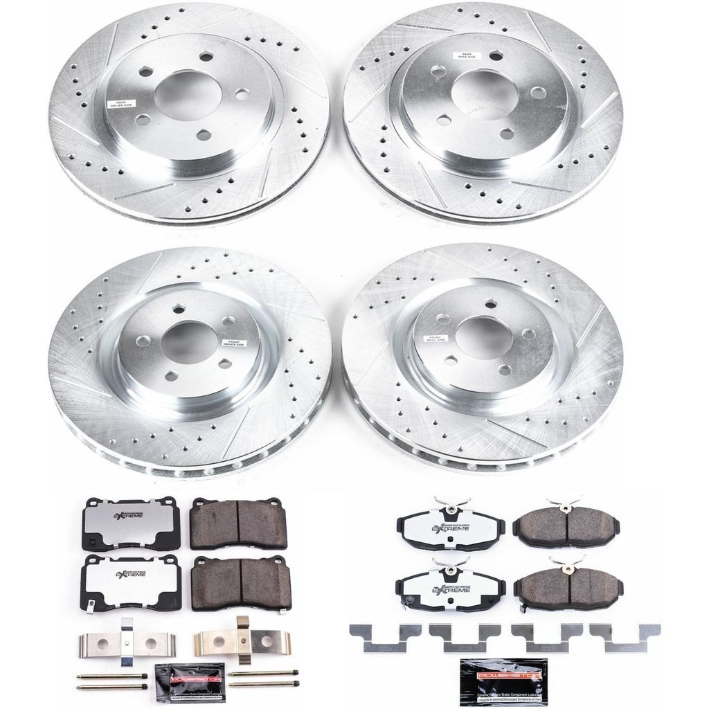 PowerStop K5942-26 - Z26 Drilled and Slotted Brake Rotors and Pads Kit