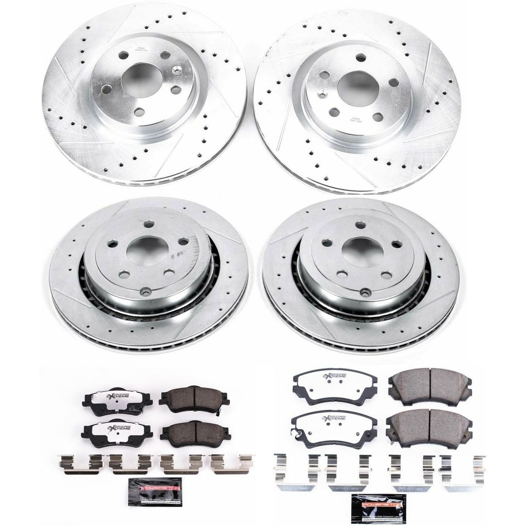 PowerStop K5949-26 - Z26 Drilled and Slotted Brake Rotors and Pads Kit