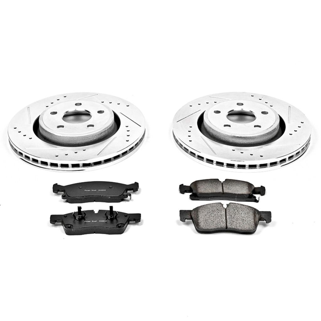 PowerStop K5954 - Z23 Drilled and Slotted Brake Rotors and Pads Kit