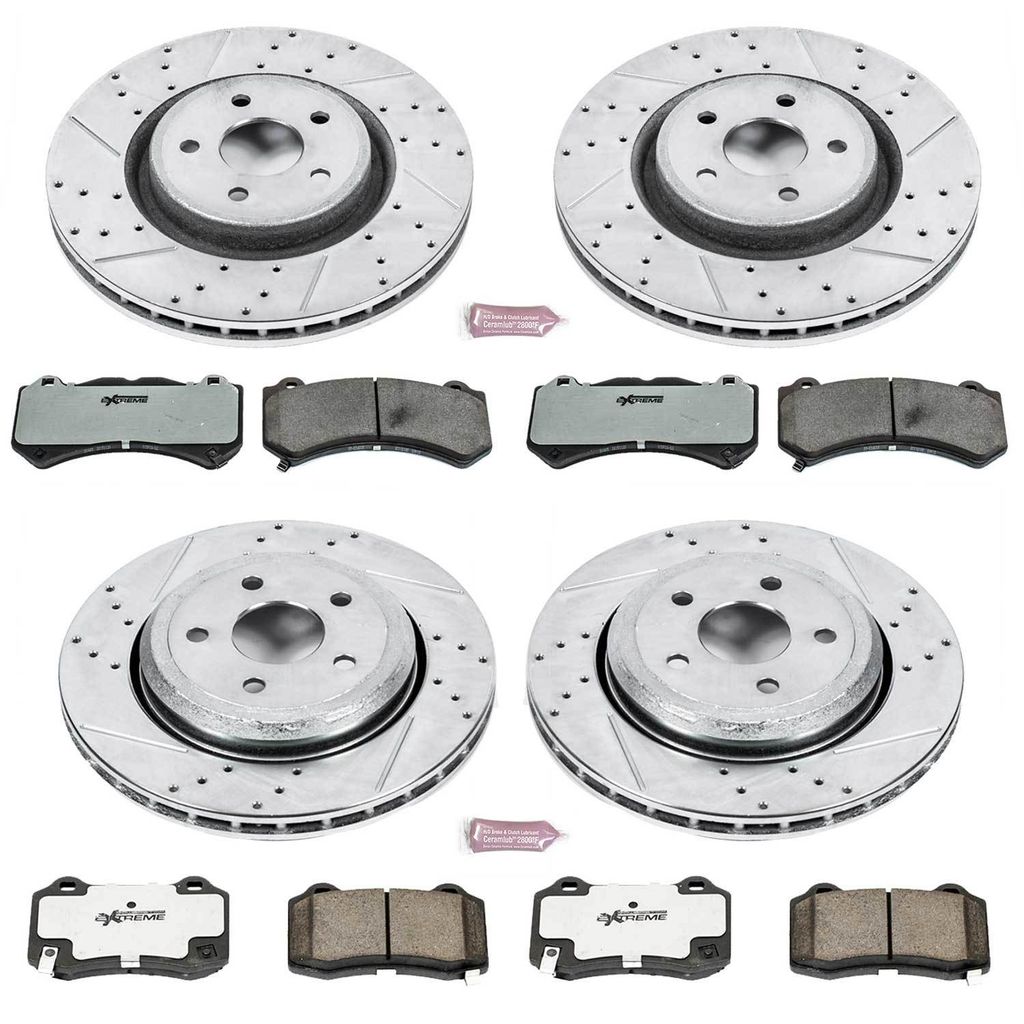 PowerStop K5958-26 - Z26 Drilled and Slotted Brake Rotors and Pads Kit