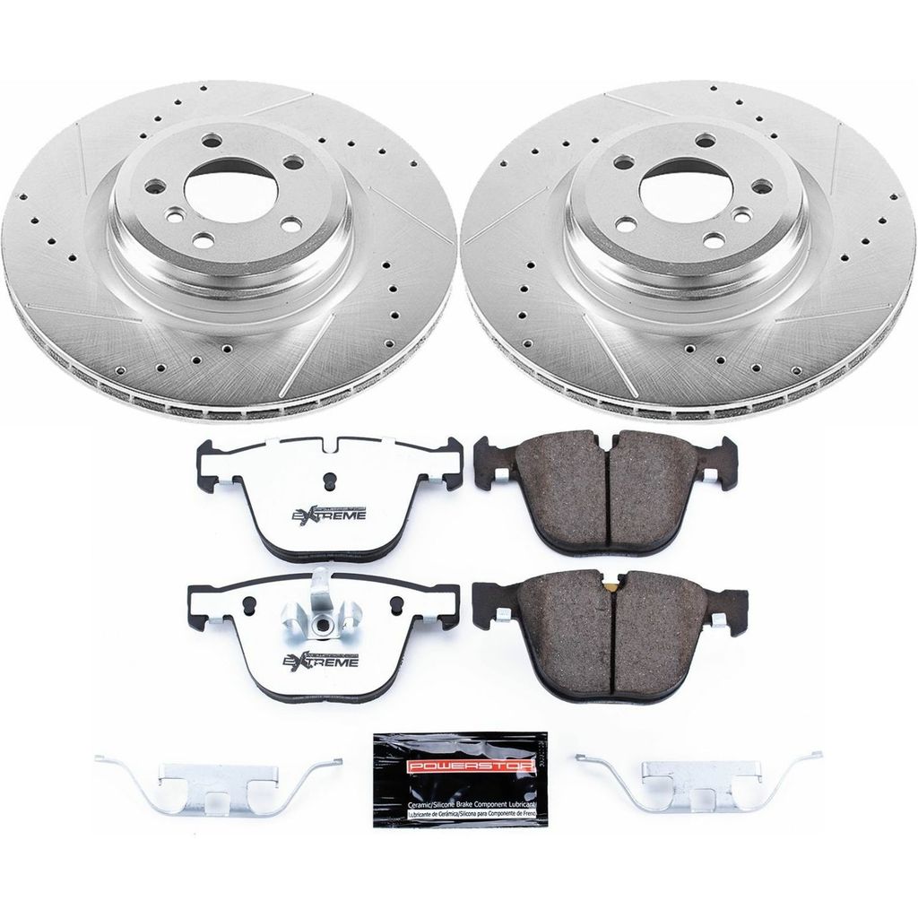 PowerStop K6014-26 - Z26 Drilled and Slotted Brake Rotors and Pads Kit