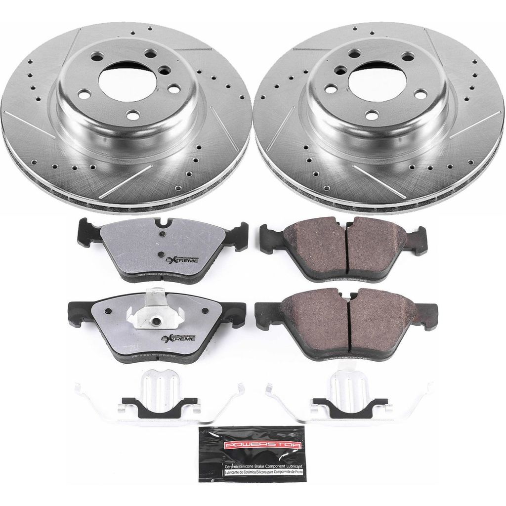 PowerStop K6032-26 - Z26 Drilled and Slotted Brake Rotors and Pads Kit