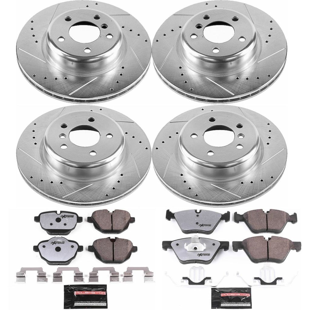 PowerStop K6033-26 - Z26 Drilled and Slotted Brake Rotors and Pads Kit