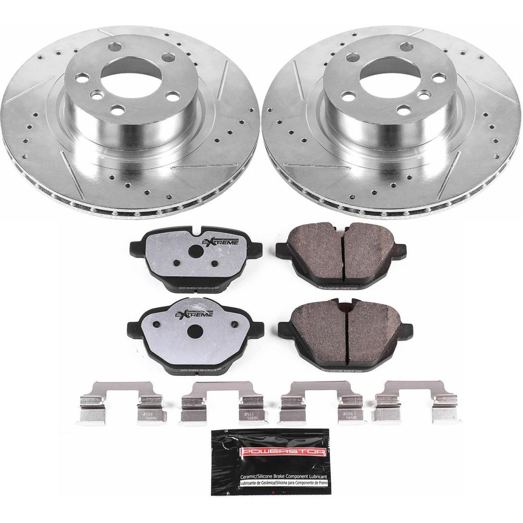 PowerStop K6040-26 - Z26 Drilled and Slotted Brake Rotors and Pads Kit