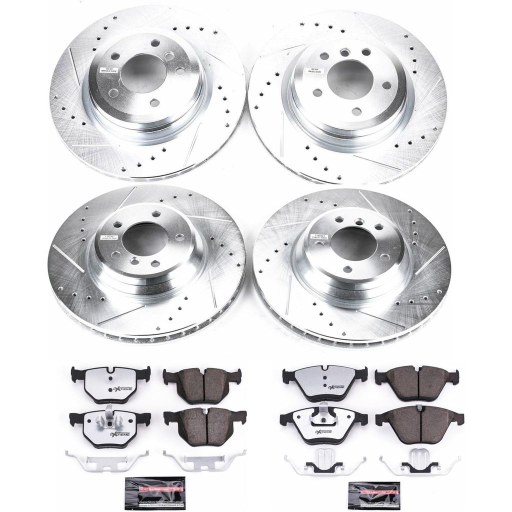 PowerStop K6057-26 - Z26 Drilled and Slotted Brake Rotors and Pads Kit