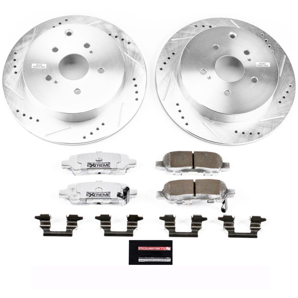PowerStop K6100-26 - Z26 Drilled and Slotted Brake Rotors and Pads Kit