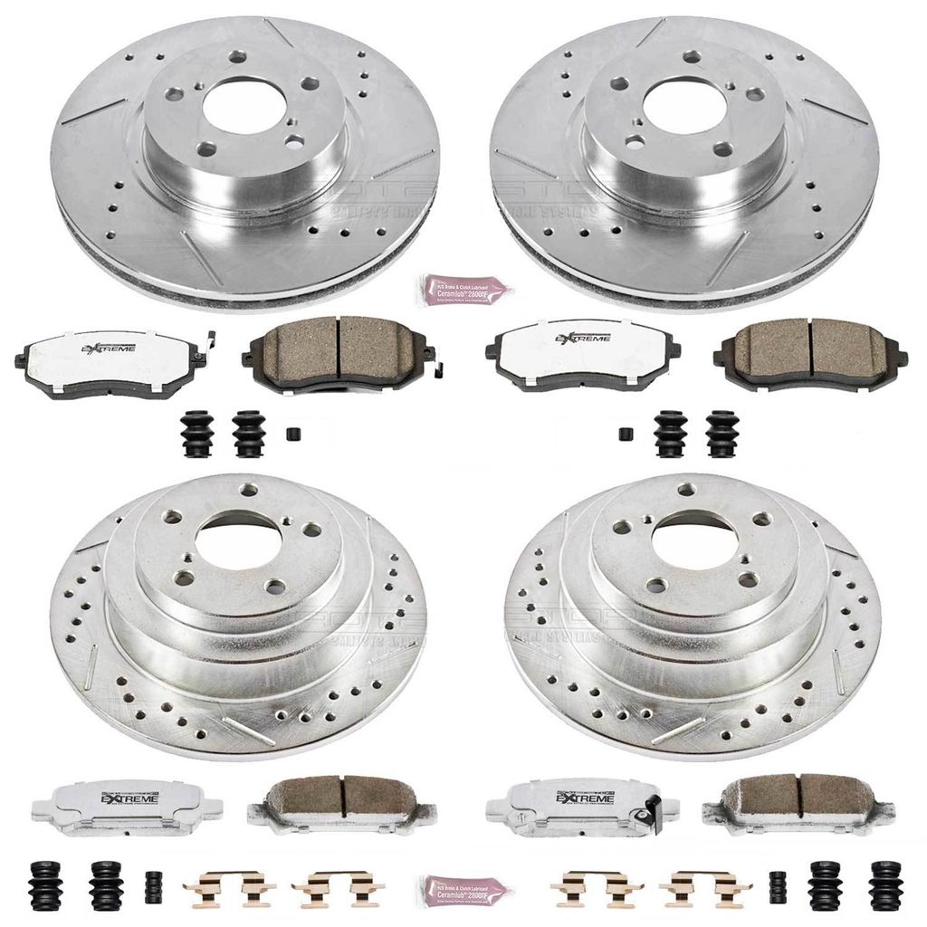 PowerStop K6109-26 - Z26 Drilled and Slotted Brake Rotors and Pads Kit