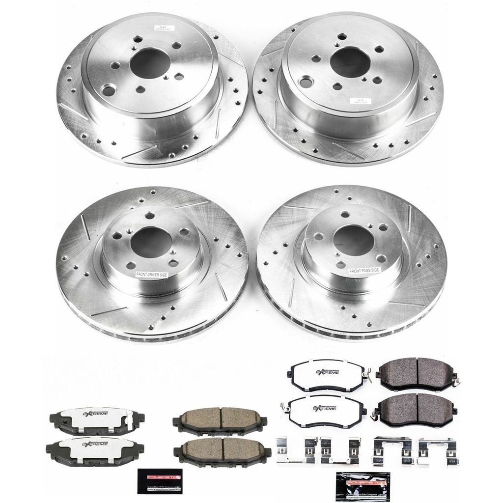 PowerStop K6112-26 - Z26 Drilled and Slotted Brake Rotors and Pads Kit