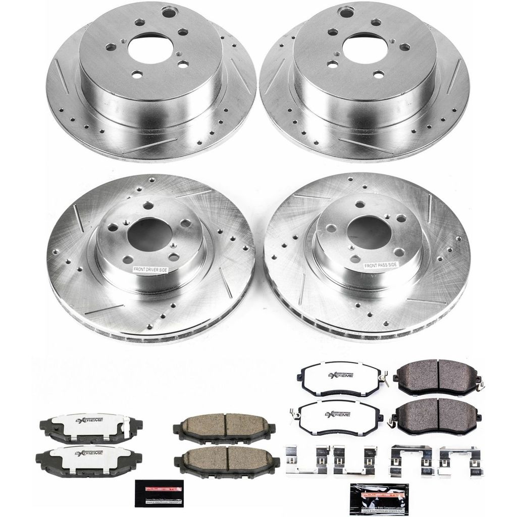 PowerStop K6113-26 - Z26 Drilled and Slotted Brake Rotors and Pads Kit