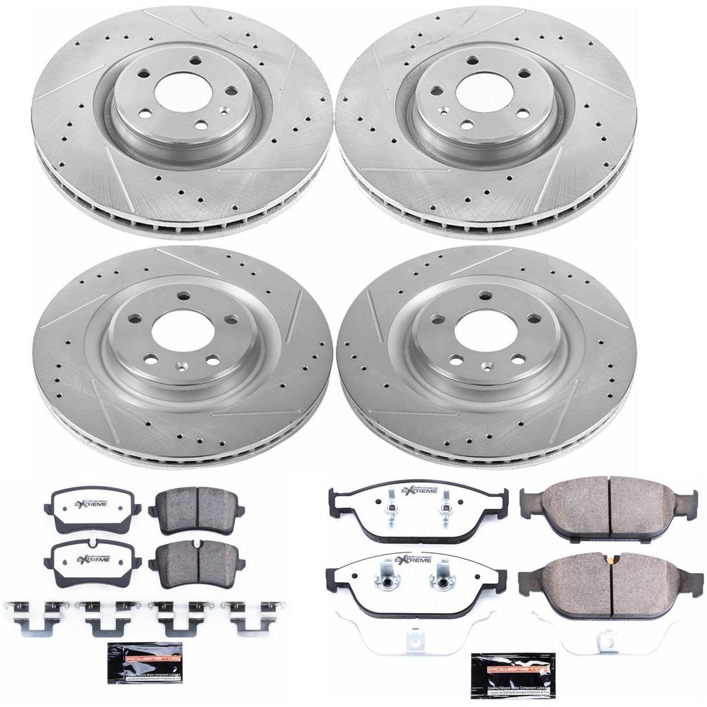 PowerStop K6132-26 - Z26 Drilled and Slotted Brake Rotors and Pads Kit