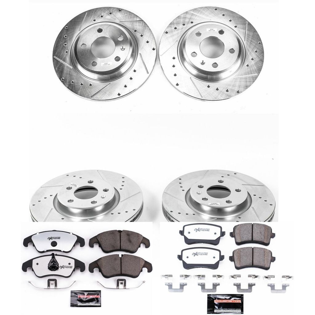 PowerStop K6134-26 - Z26 Drilled and Slotted Brake Rotors and Pads Kit