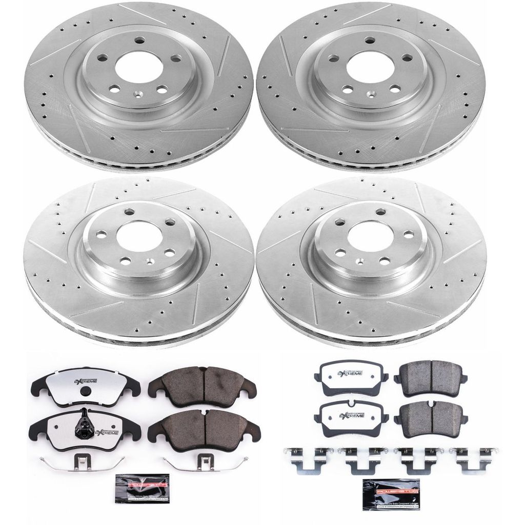 PowerStop K6141-26 - Z26 Drilled and Slotted Brake Rotors and Pads Kit