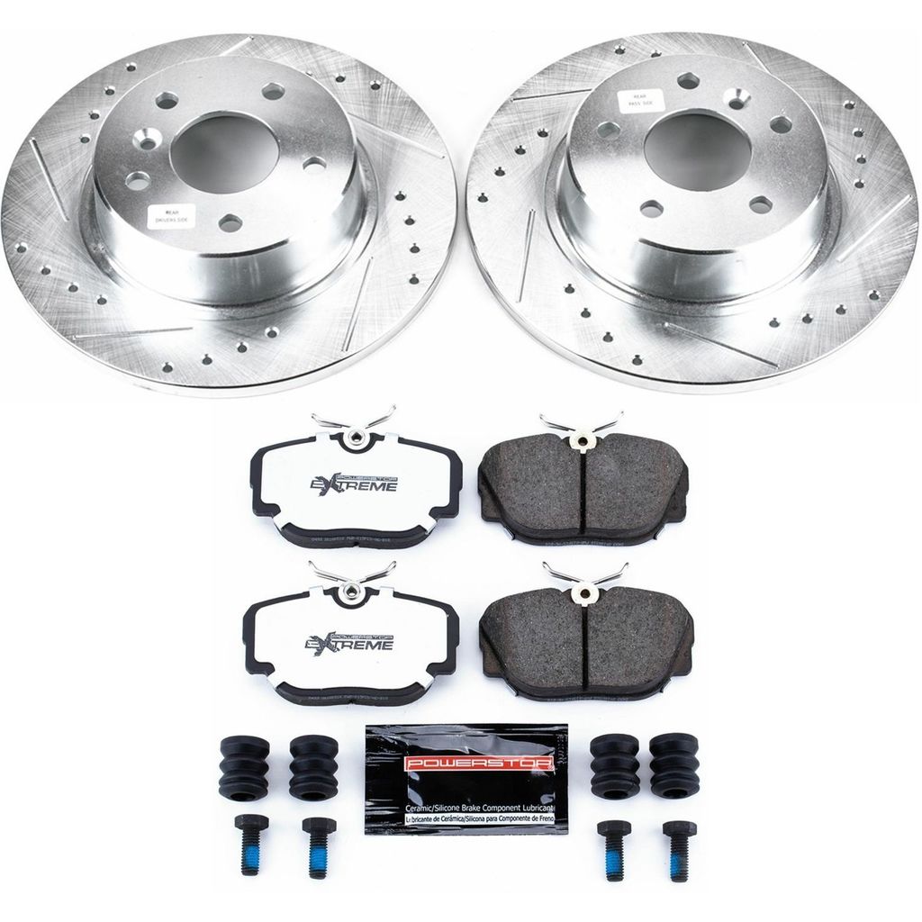 PowerStop K6152-26 - Z26 Drilled and Slotted Brake Rotors and Pads Kit