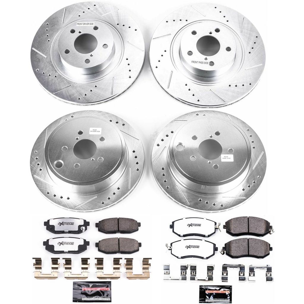 PowerStop K6164-26 - Z26 Drilled and Slotted Brake Rotors and Pads Kit