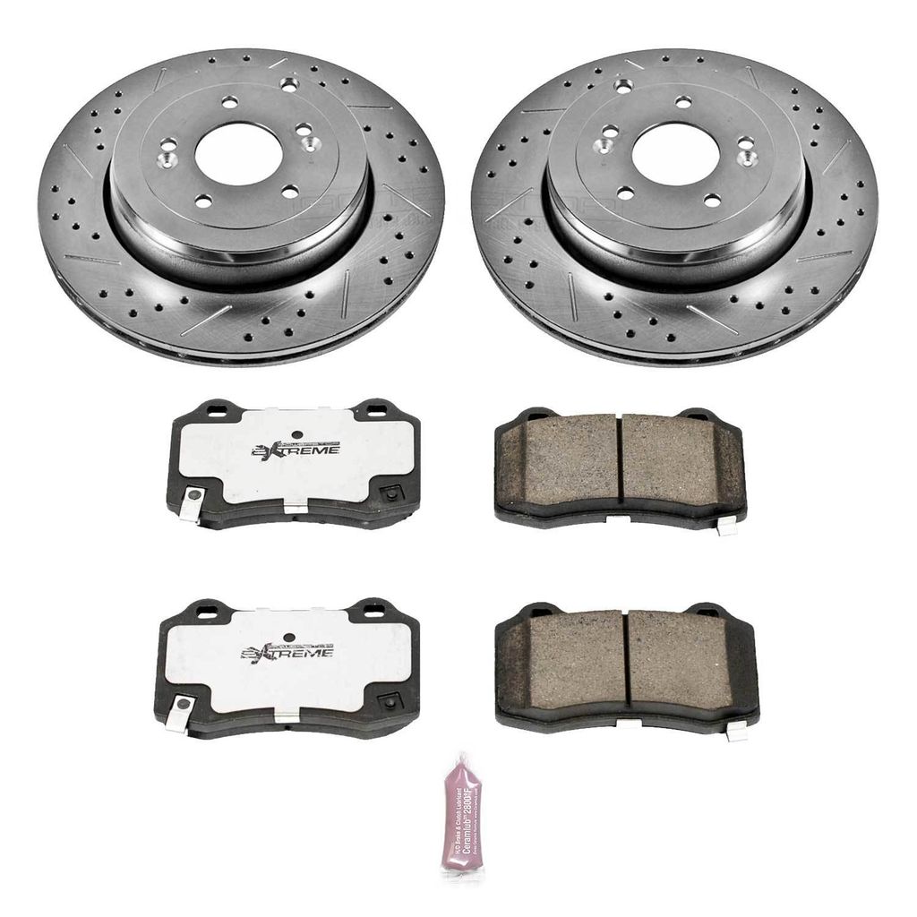 PowerStop K6165-26 - Z26 Drilled and Slotted Brake Rotors and Pads Kit