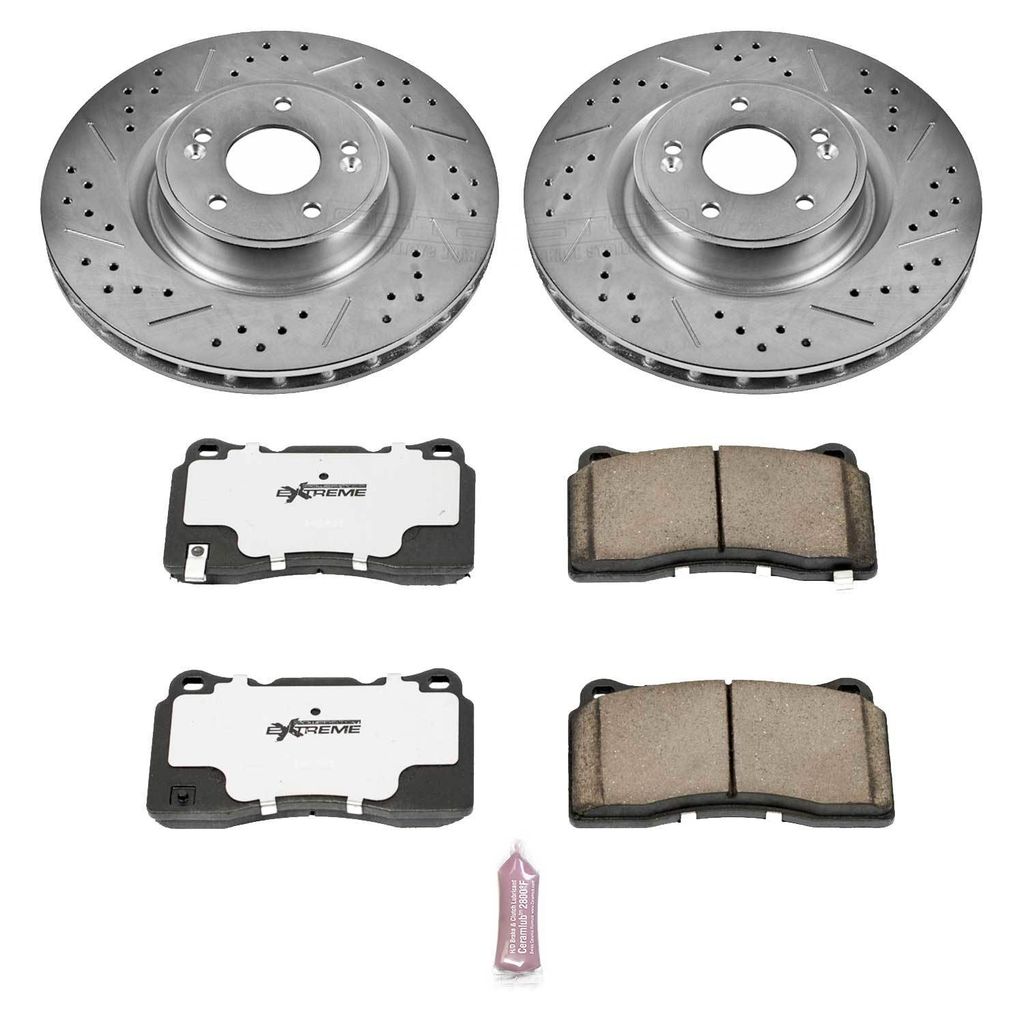 PowerStop K6166-26 - Z26 Drilled and Slotted Brake Rotors and Pads Kit