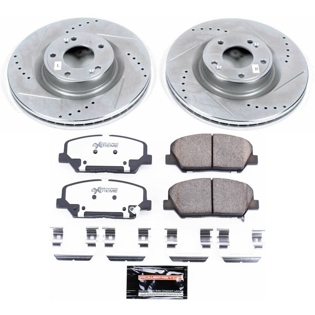 PowerStop K6169-26 - Z26 Drilled and Slotted Brake Rotors and Pads Kit