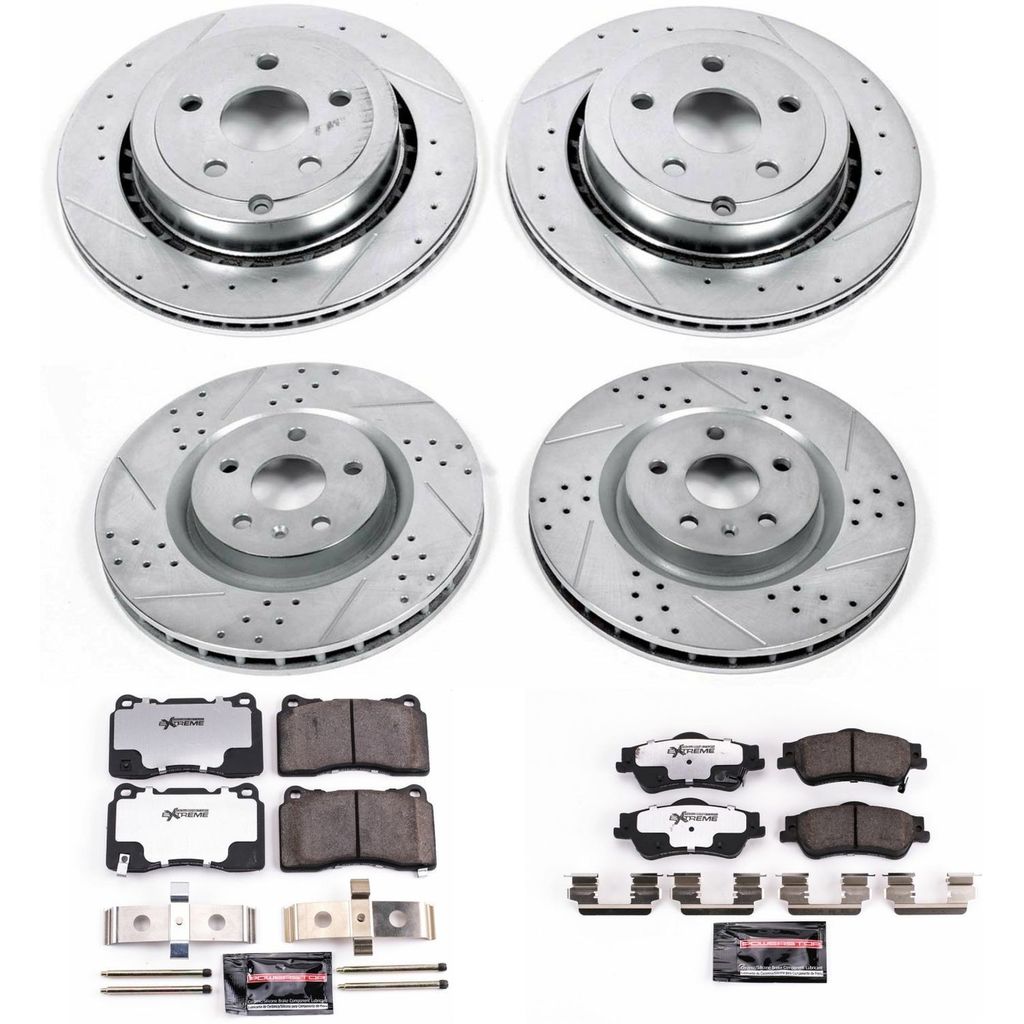 PowerStop K6187-26 - Z26 Drilled and Slotted Brake Rotors and Pads Kit