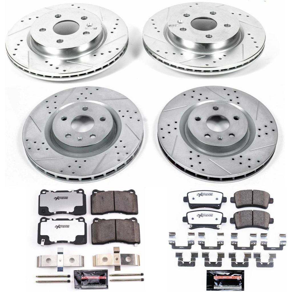 PowerStop K6188-26 - Z26 Drilled and Slotted Brake Rotors and Pads Kit