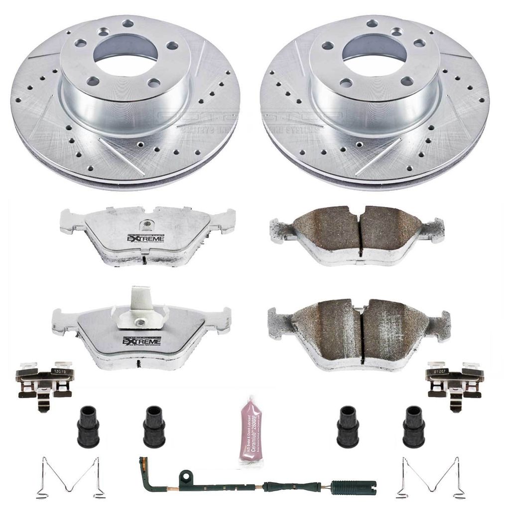 PowerStop K628-26 - Z26 Drilled and Slotted Brake Rotors and Pads Kit