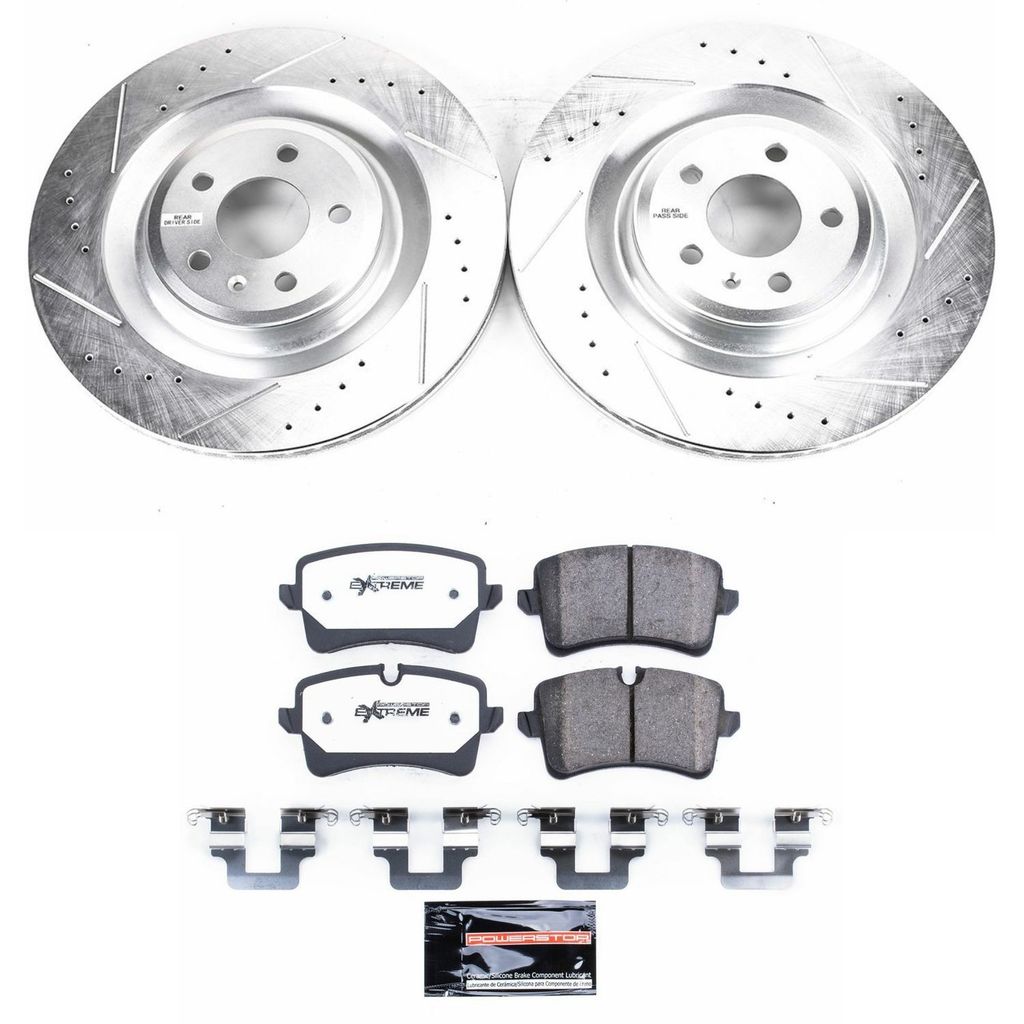 PowerStop K6287-26 - Z26 Drilled and Slotted Brake Rotors and Pads Kit