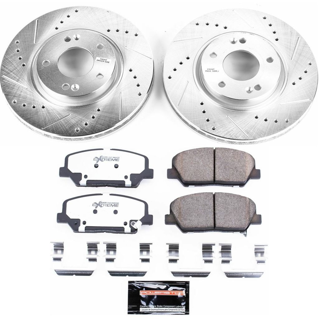 PowerStop K6306-26 - Z26 Drilled and Slotted Brake Rotors and Pads Kit