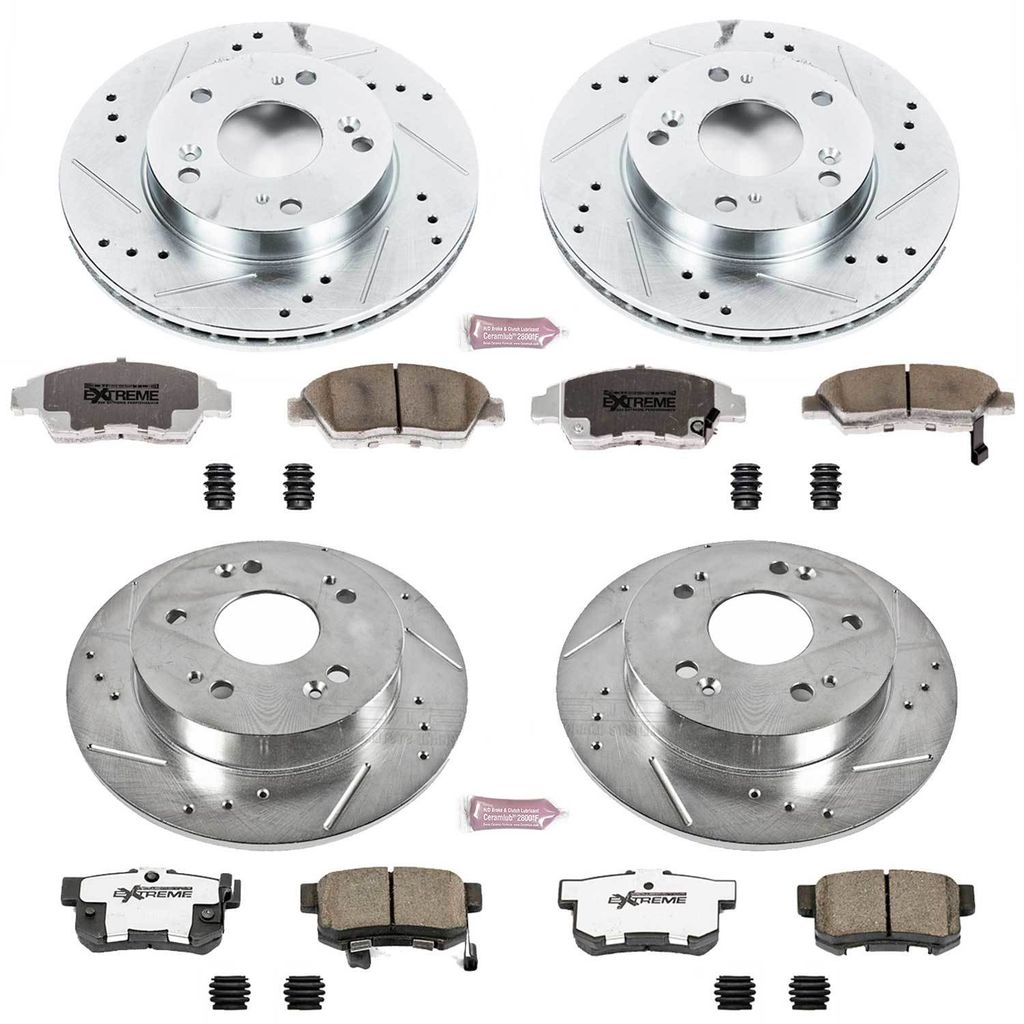 PowerStop K6318-26 - Z26 Drilled and Slotted Brake Rotors and Pads Kit