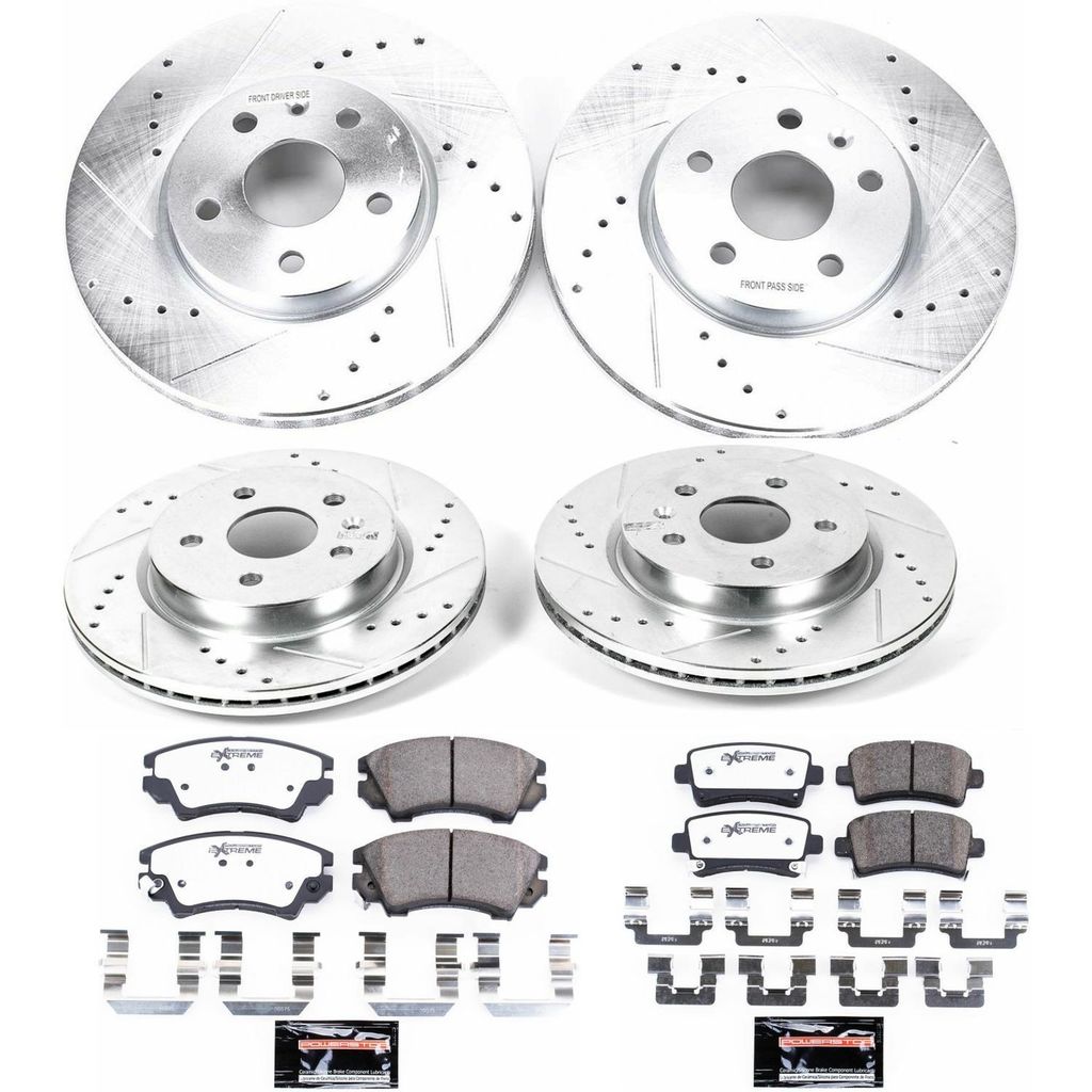 PowerStop K6330-26 - Z26 Drilled and Slotted Brake Rotors and Pads Kit