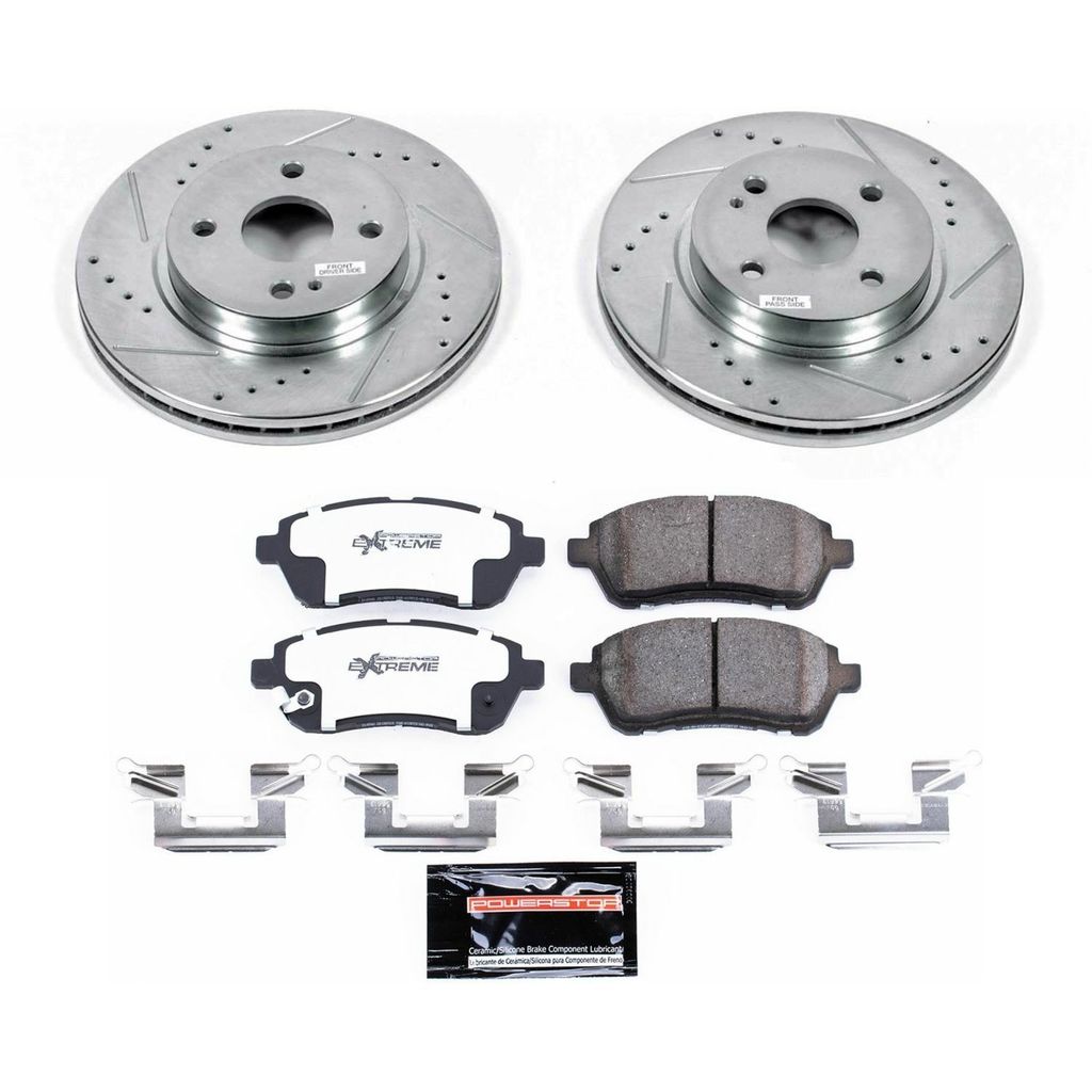 PowerStop K6344-26 - Z26 Drilled and Slotted Brake Rotors and Pads Kit