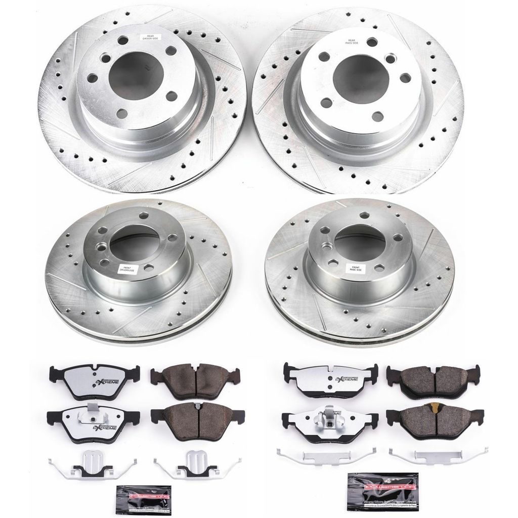 PowerStop K6347-26 - Z26 Drilled and Slotted Brake Rotors and Pads Kit