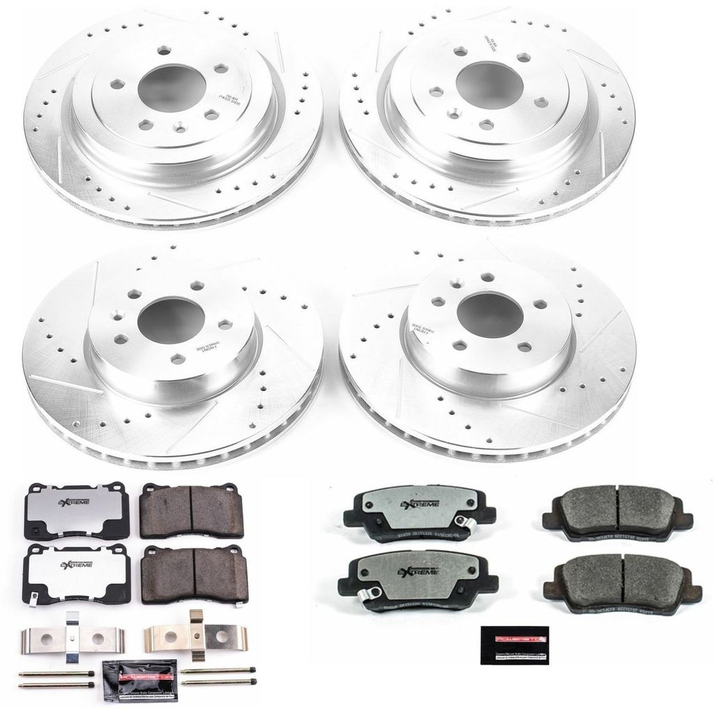PowerStop K6390-26 - Z26 Drilled and Slotted Brake Rotors and Pads Kit