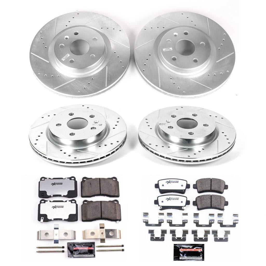 PowerStop K6392-26 - Z26 Drilled and Slotted Brake Rotors and Pads Kit