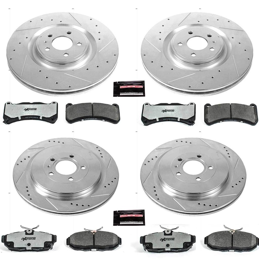 PowerStop K6401-26 - Z26 Drilled and Slotted Brake Rotors and Pads Kit