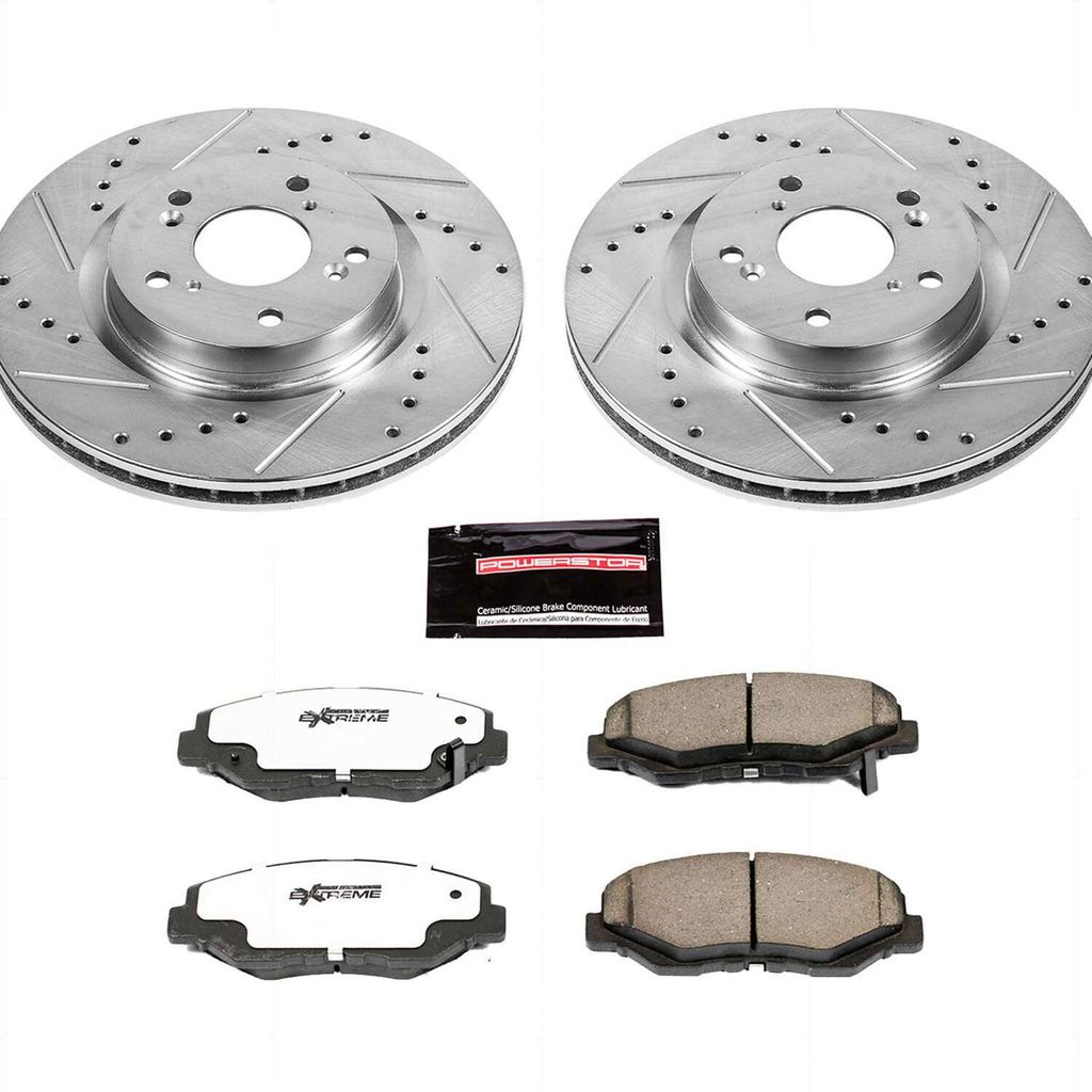 PowerStop K6488-26 - Z26 Drilled and Slotted Brake Rotors and Pads Kit