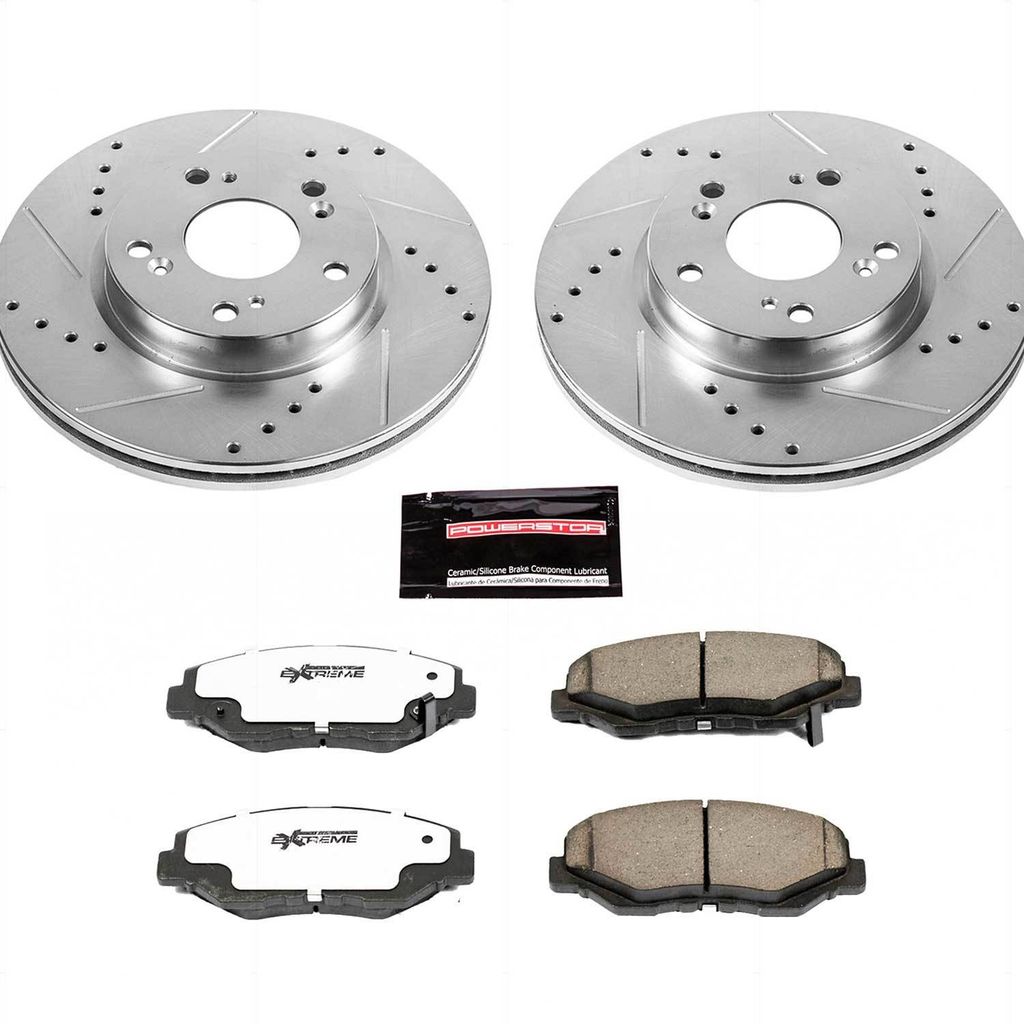 PowerStop K6490-26 - Z26 Drilled and Slotted Brake Rotors and Pads Kit