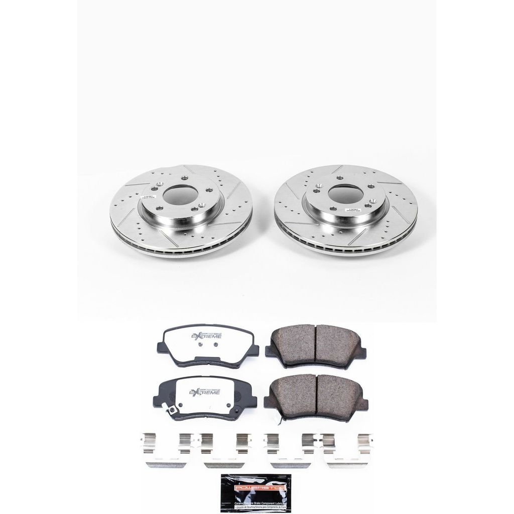 PowerStop K6503-26 - Z26 Drilled and Slotted Brake Rotors and Pads Kit