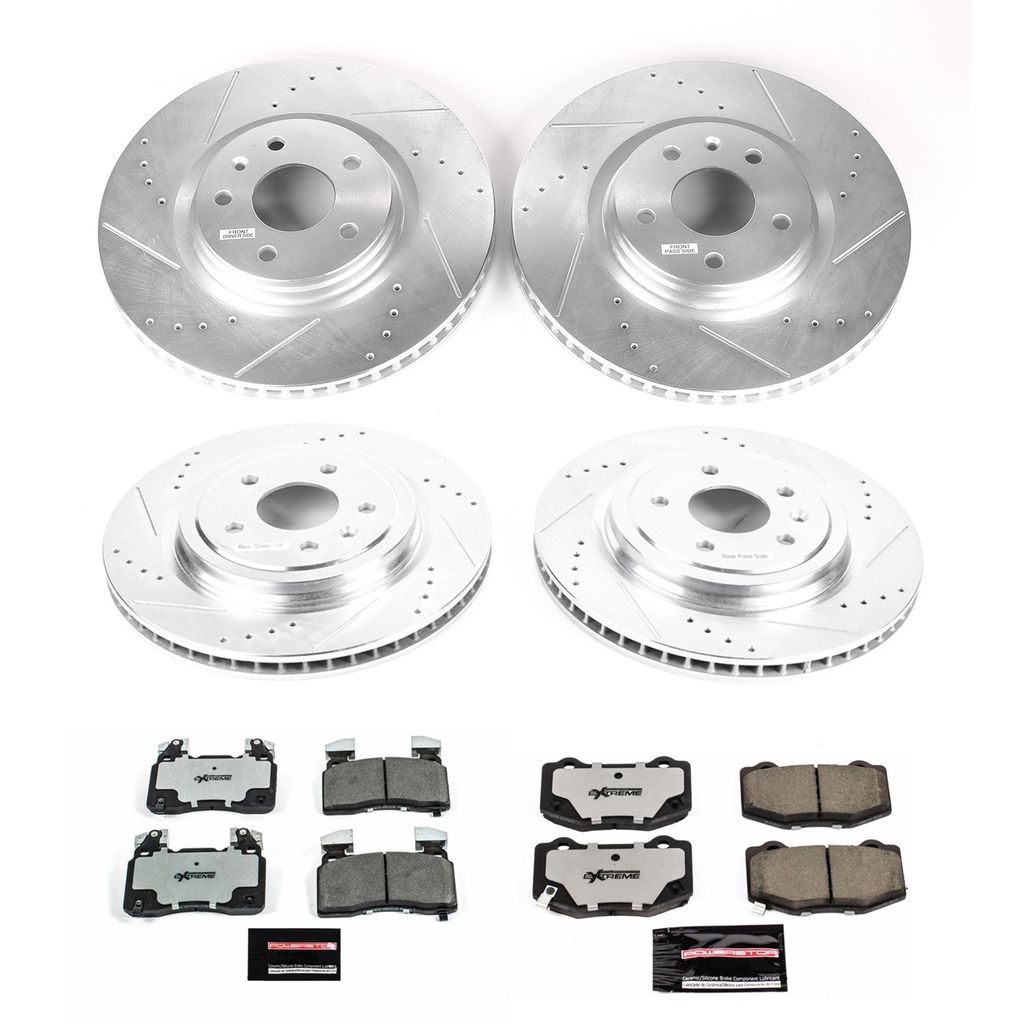 PowerStop K6523-26 - Z26 Drilled and Slotted Brake Rotors and Pads Kit